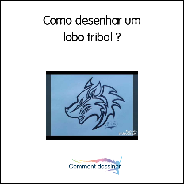 Como desenhar um lobo tribal